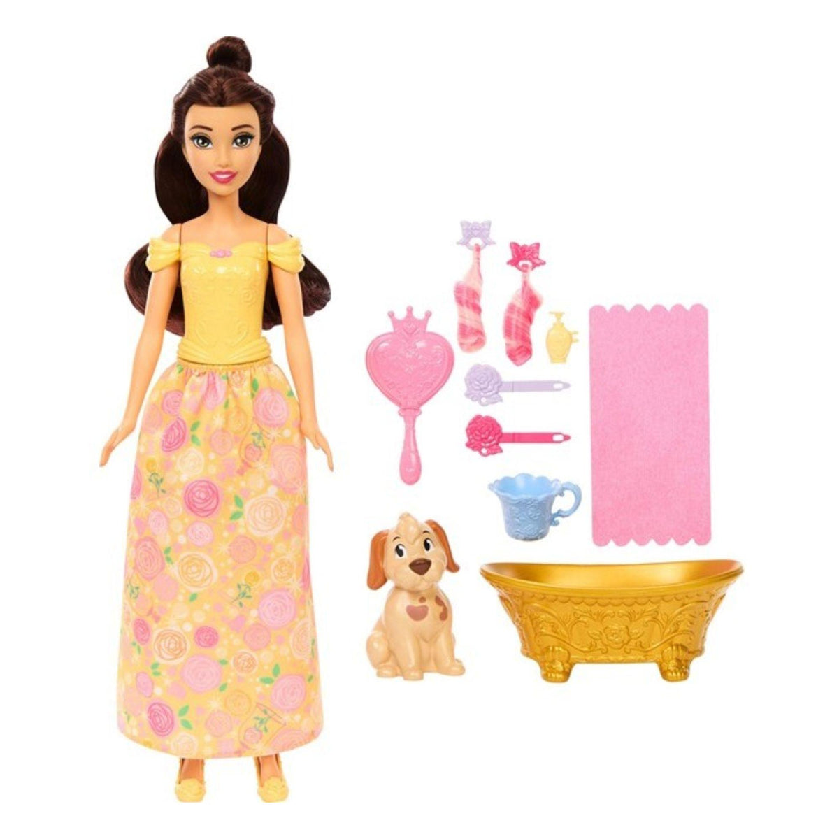 Belle Puppe und Hund mit Farbwechsel - Disney Princess