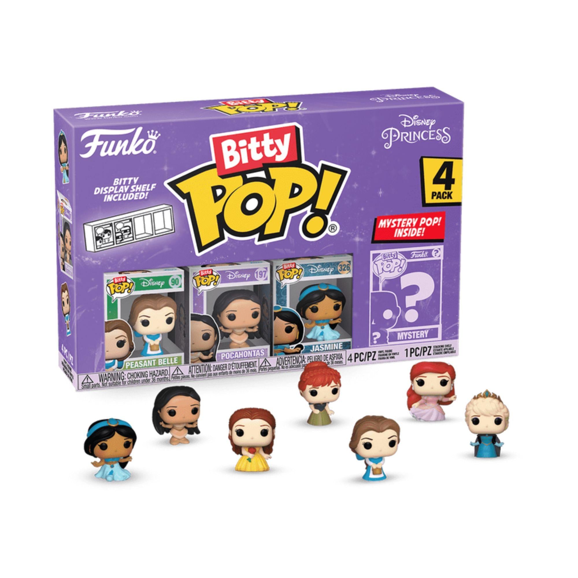 Funko Bitty POP! 4er Set Belle, Pocahontas, Jasmine Serie 2 - Disney Princess