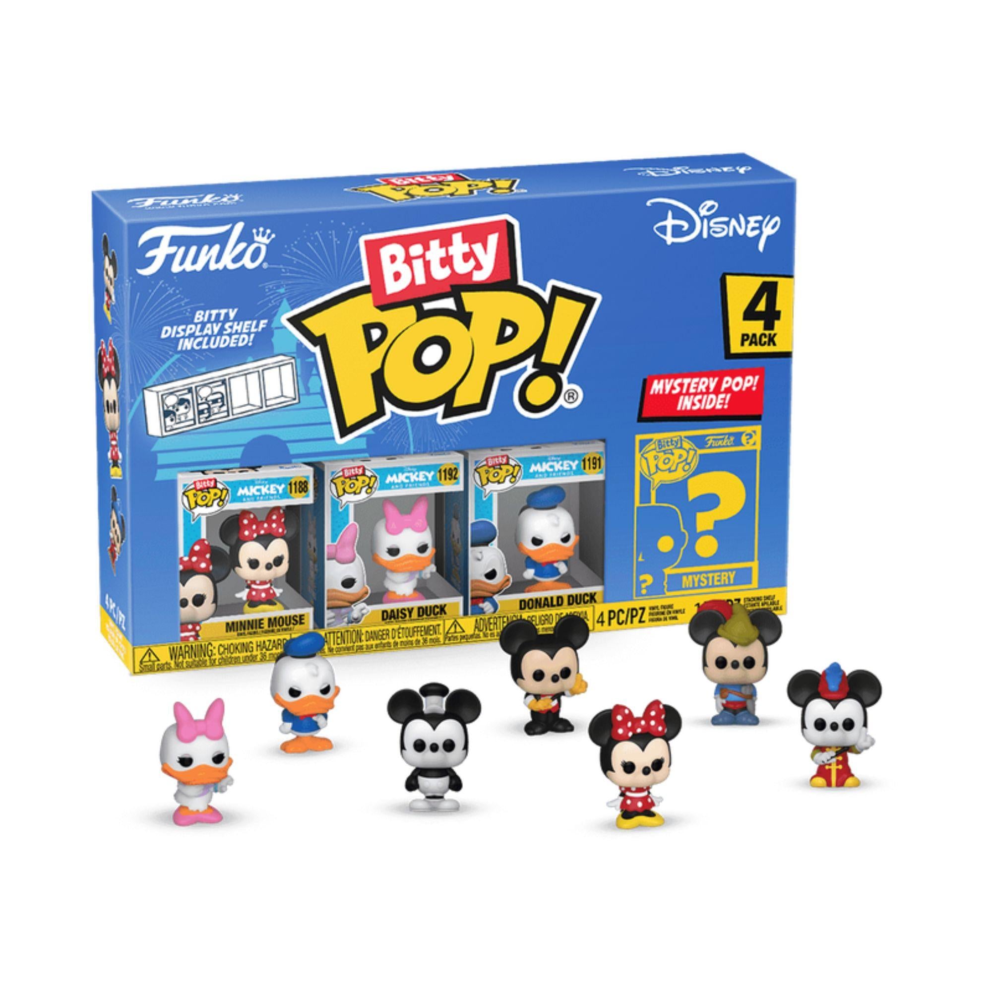 Funko Bitty POP! 4er Set Minnie Mouse, Daisy Duck, Donald Duck Serie 2 - Disney Classics