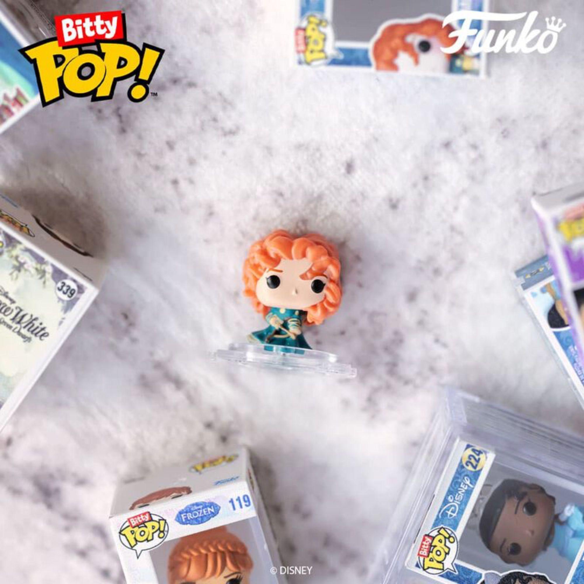 Funko Bitty POP! 4er Set Rapunzel, Merida, Vaina Serie 4 - Disney Princess