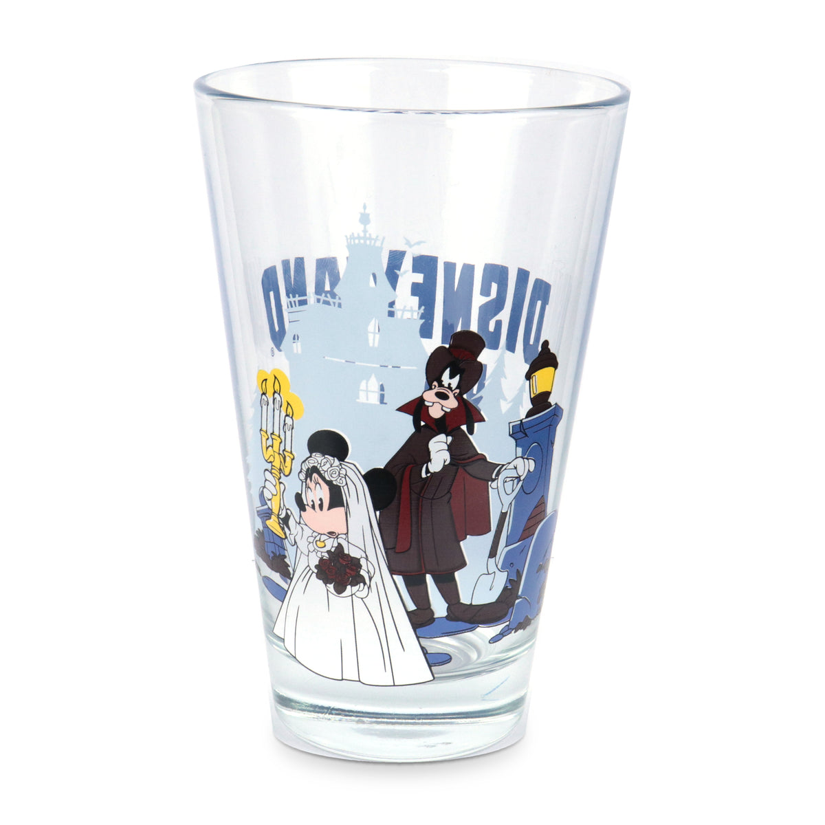 Minnie & Goofy Phantom Manor Trinkglas 290 ml - Disney – Vorderansicht