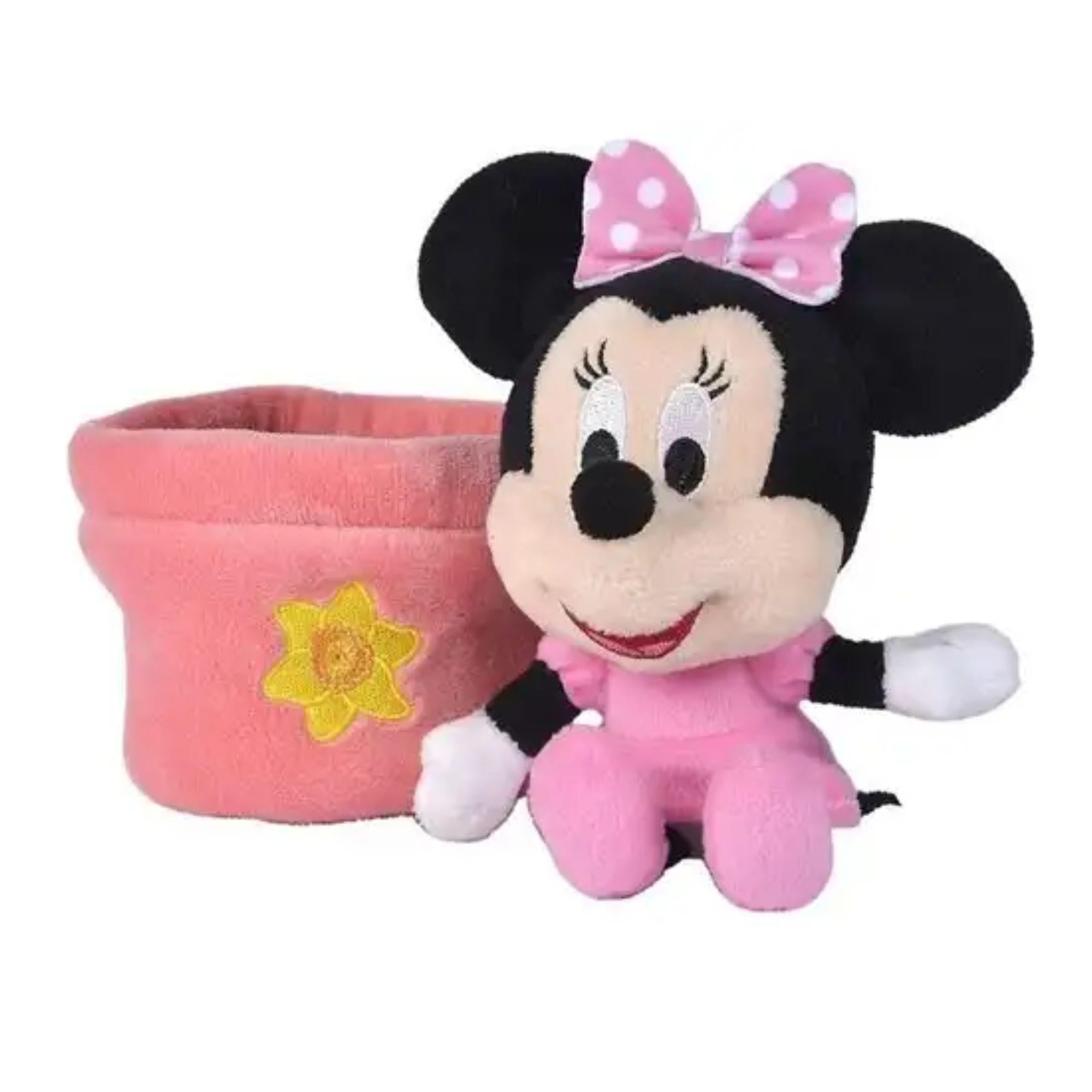 Minnie Mouse im Blumentopf Plüschfigur 16cm - Disney