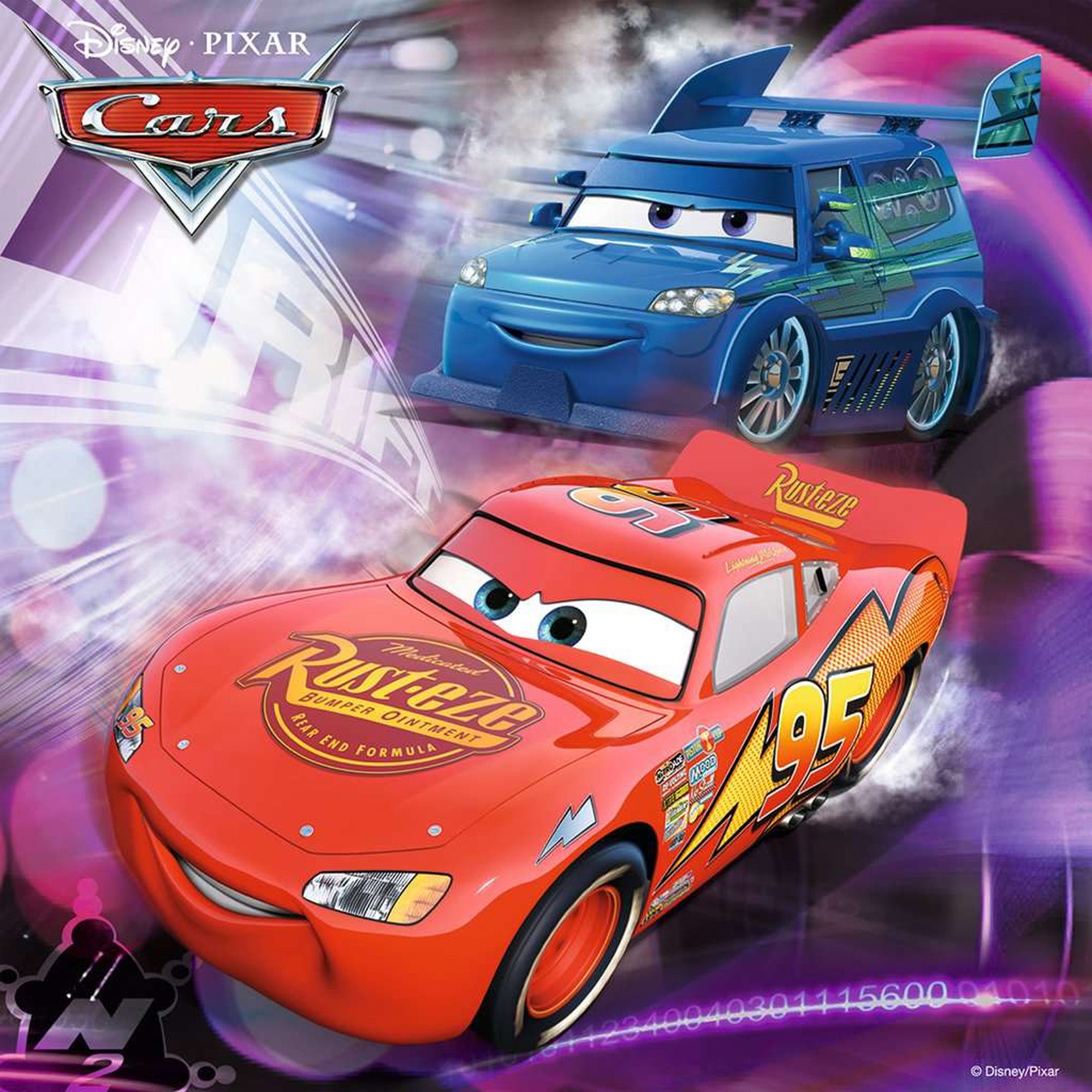 Auf der Rennstrecke Kinderpuzzle (3x49 Teile) - Disney Pixar Cars