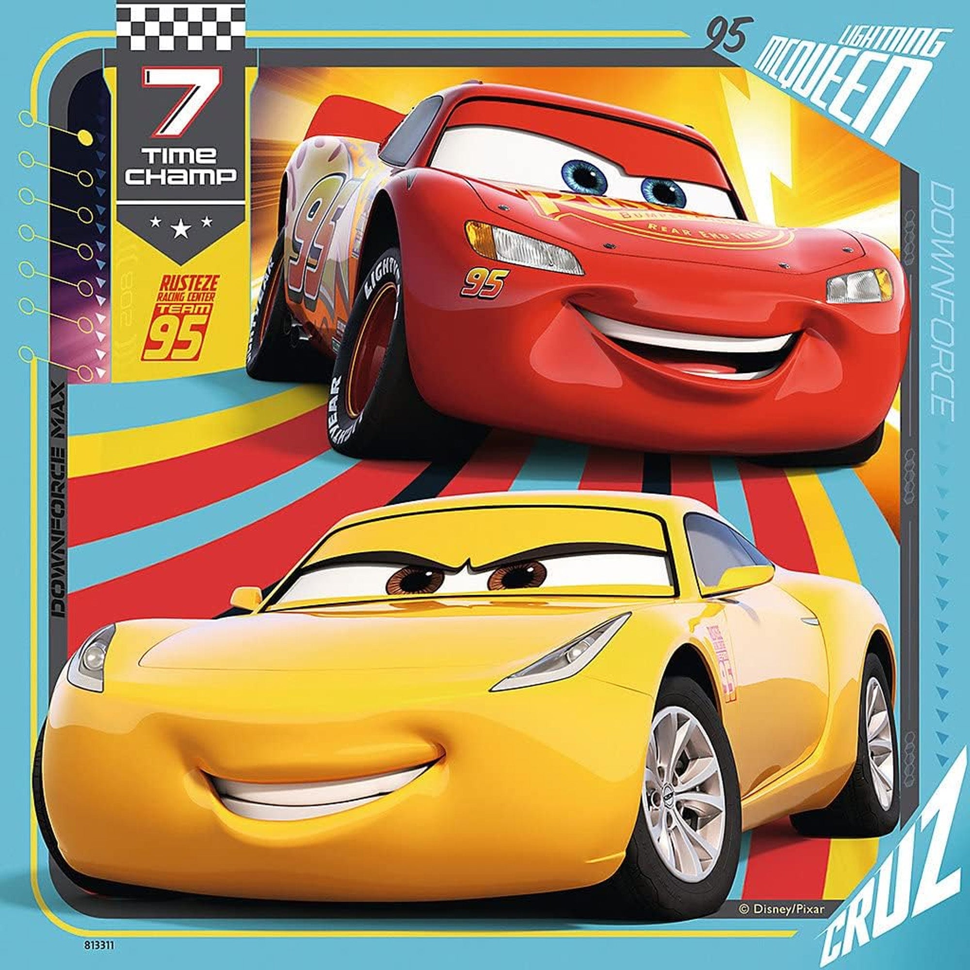 Bunte Flitzer Kinderpuzzle (3x49 Teile) - Disney Pixar Cars