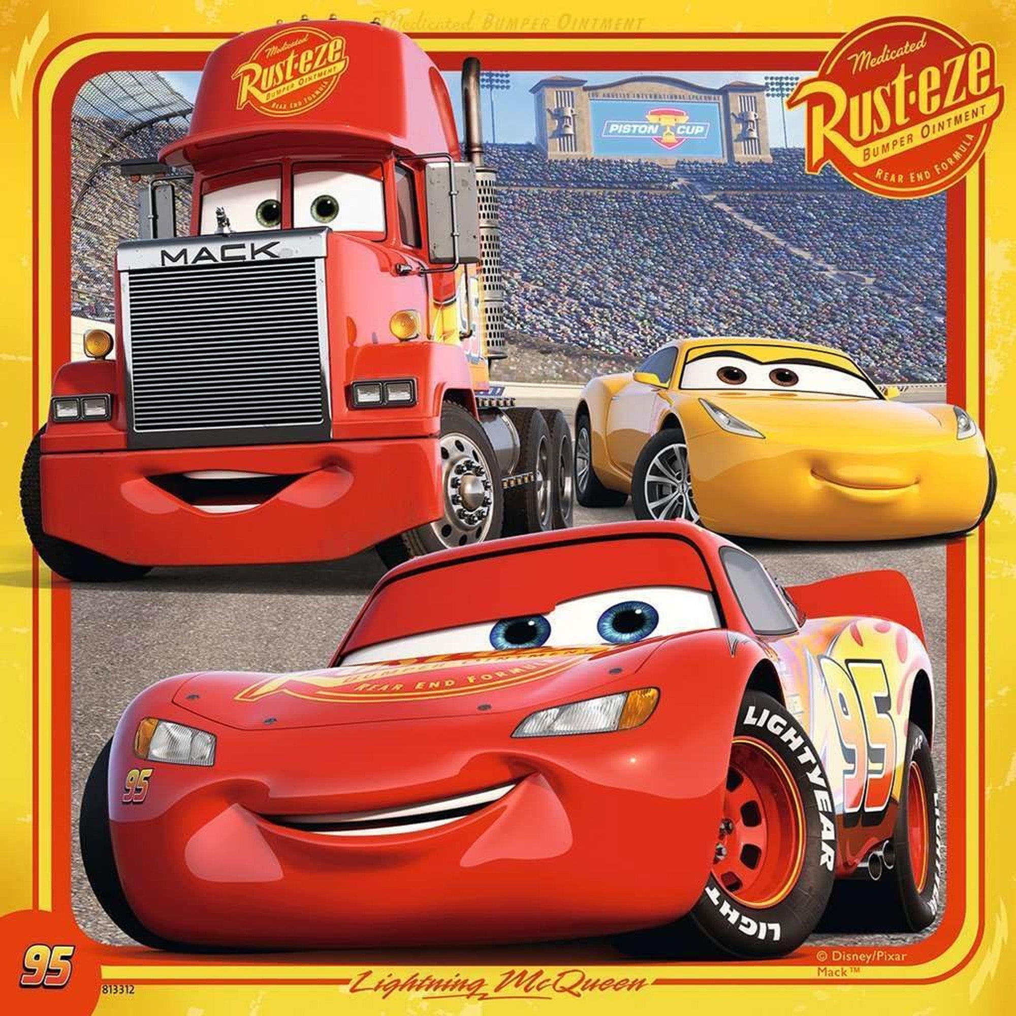 Bunte Flitzer Kinderpuzzle (3x49 Teile) - Disney Pixar Cars