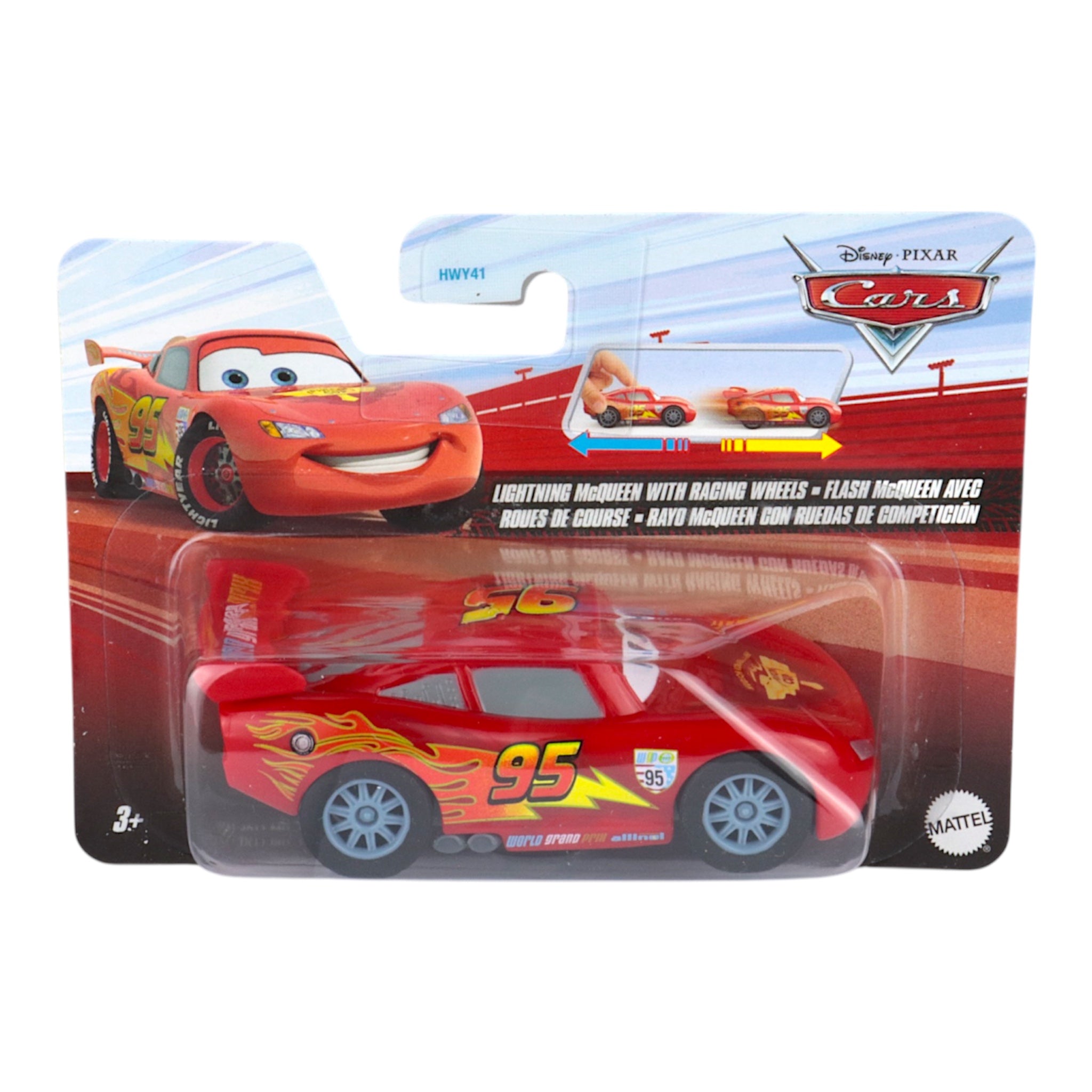 Mattel Rückziehauto Lightning McQueen - Cars on the Road