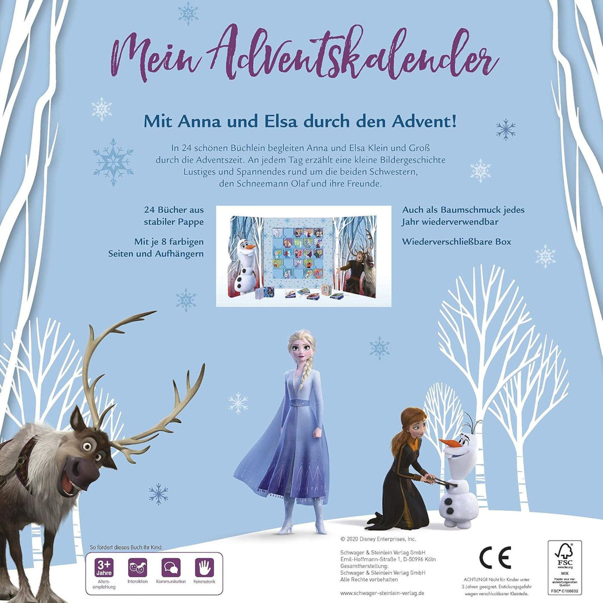 Frozen Mein Adventskalender mit 24 Mini-Büchlein - Disney Die Eiskönigin