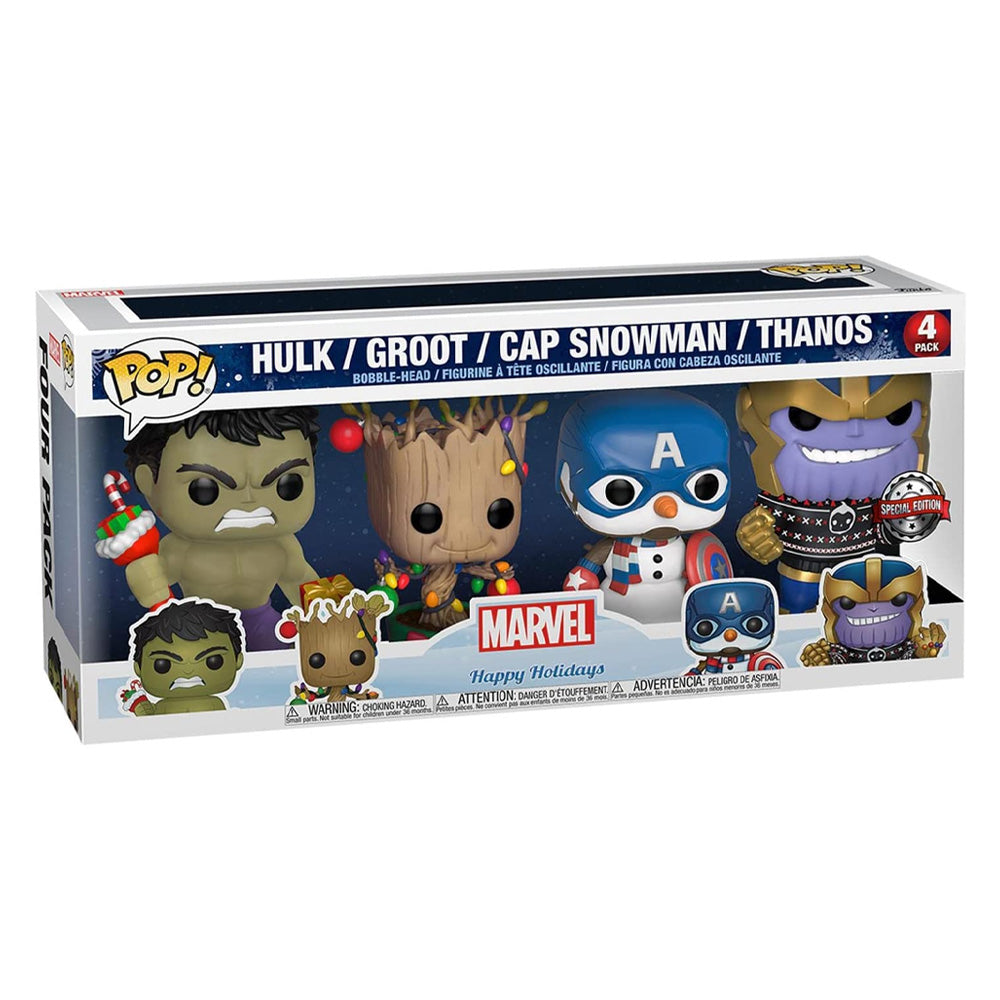 Funko POP! Happy Holidays Exclusive 4er Pack - Marvel