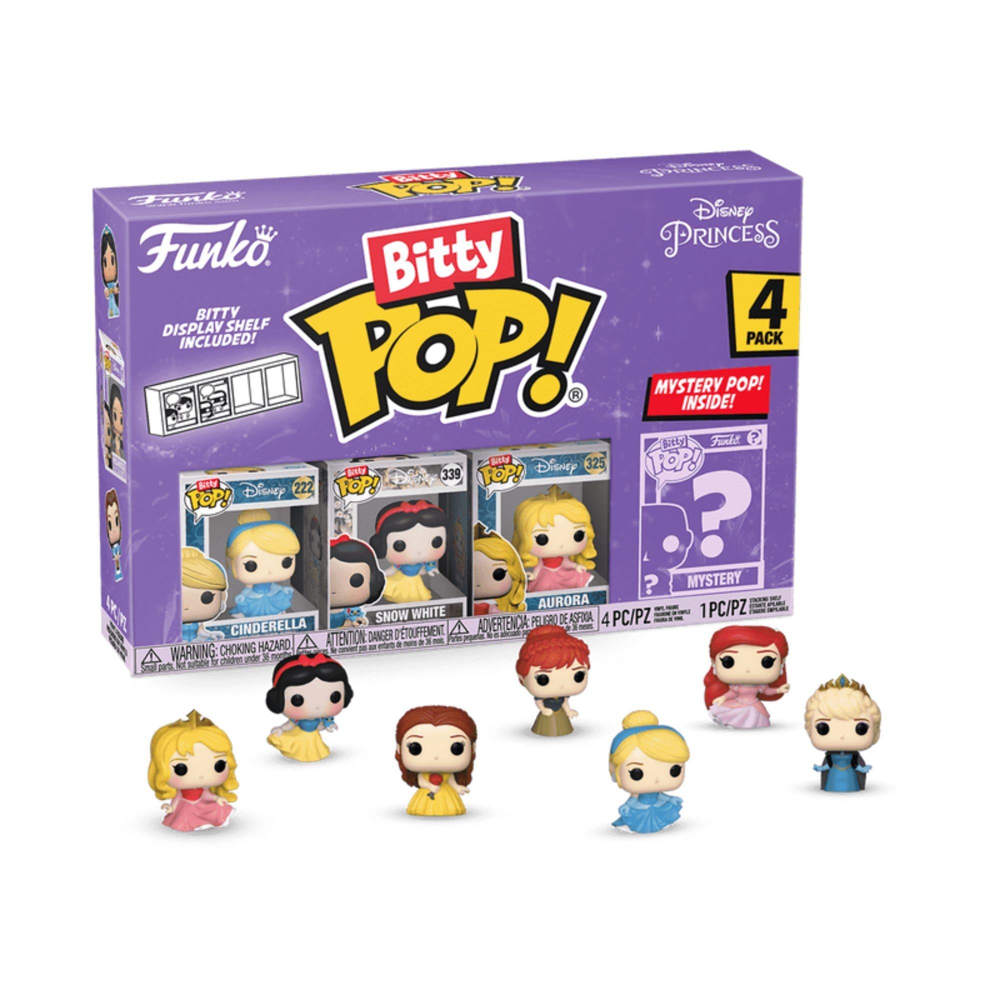 Funko Bitty POP! 4er Set Cinderella, Schneewittchen, Aurora Serie 3 - Disney Princess