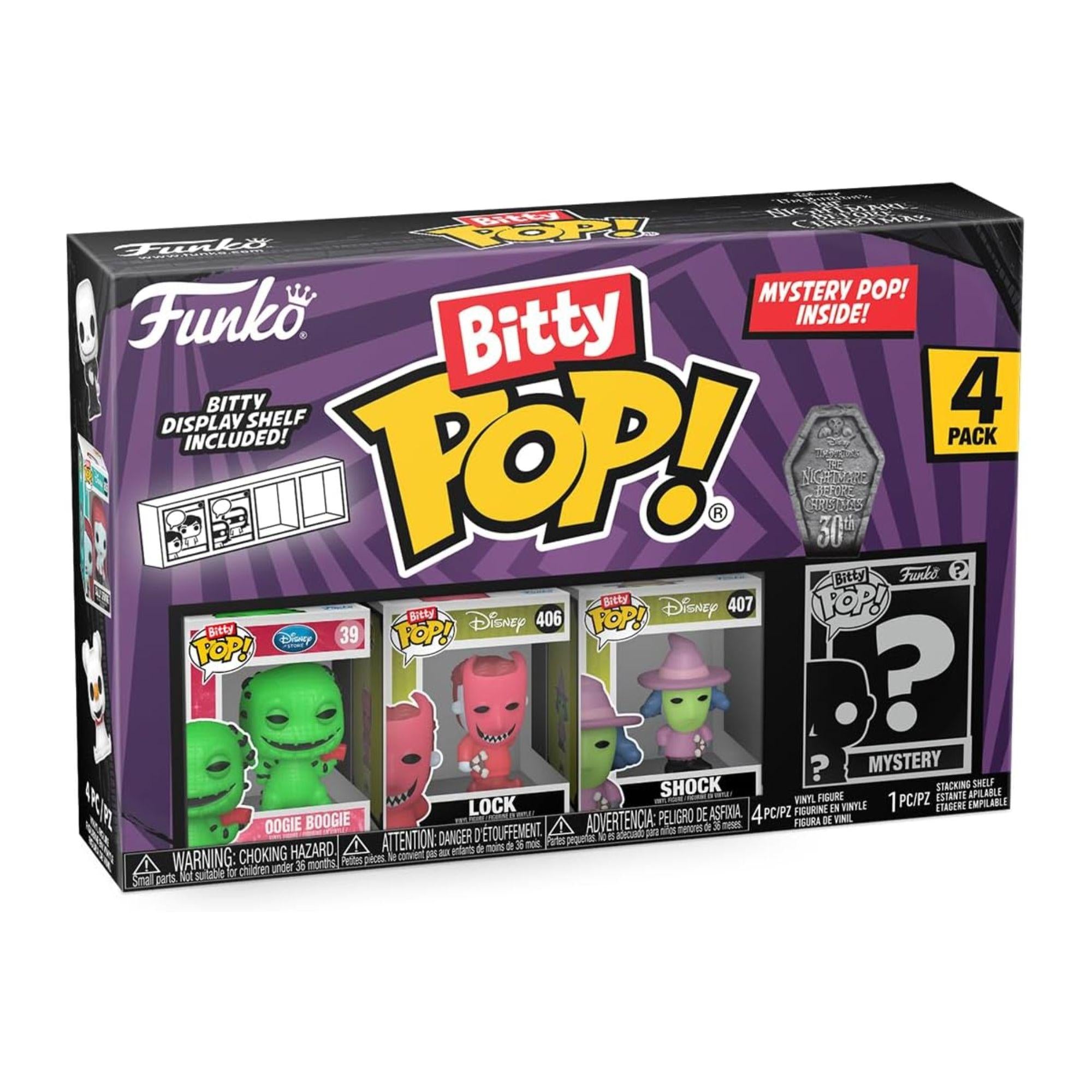 Funko Bitty POP! 4er Set Oogie Boogie, Lock, Shock Serie 3 - Disney The Nightmare Before Christmas