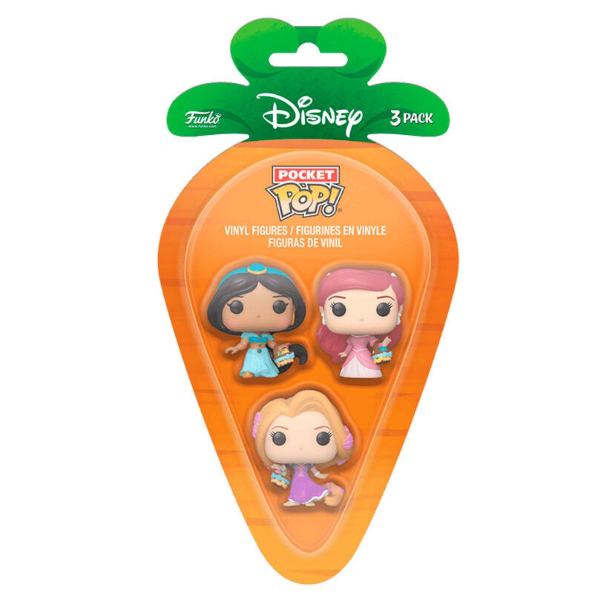 Funko Pocket POP! 3er Figuren Set Jasmine, Arielle und Rapunzel - Disney Princess