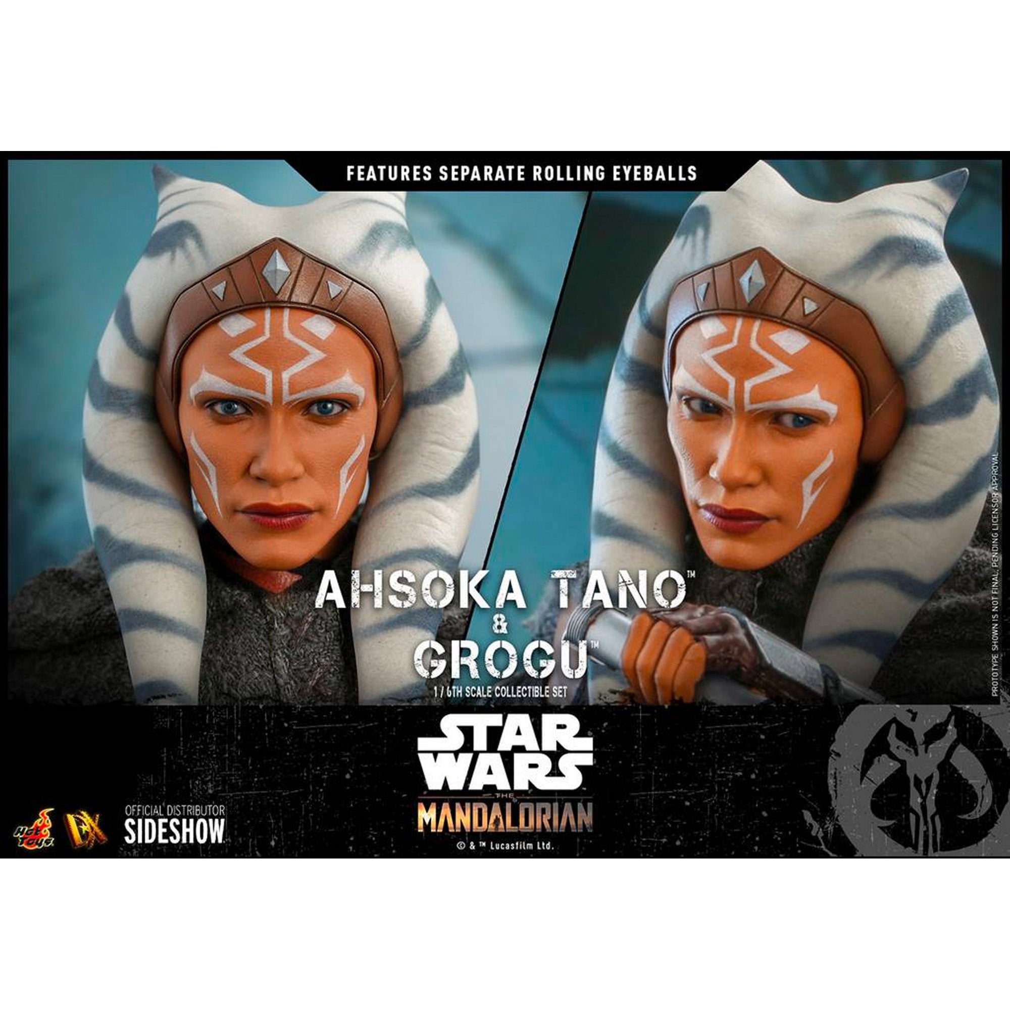 Hot Toys Figur Ahsoka Tano und Grogu - Star Wars The Mandalorian