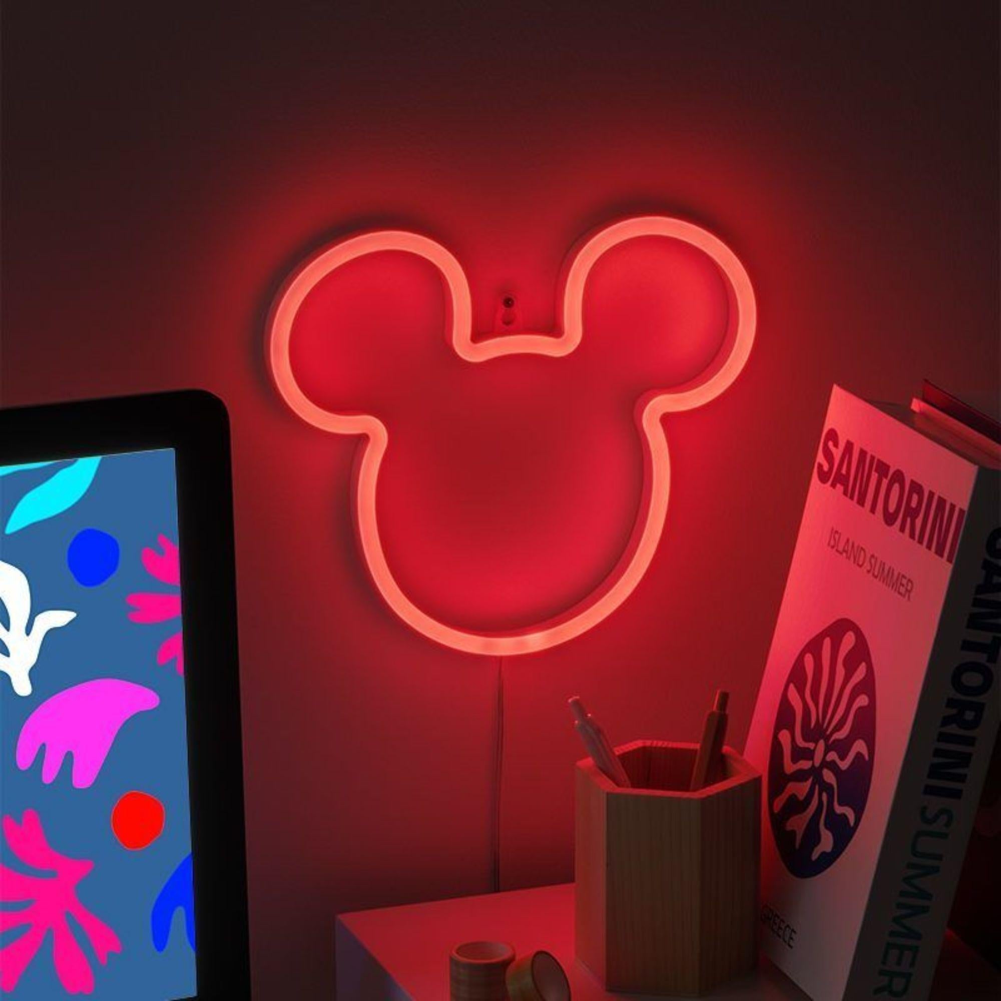 Mickey Maus Wandleuchte Neon - Disney