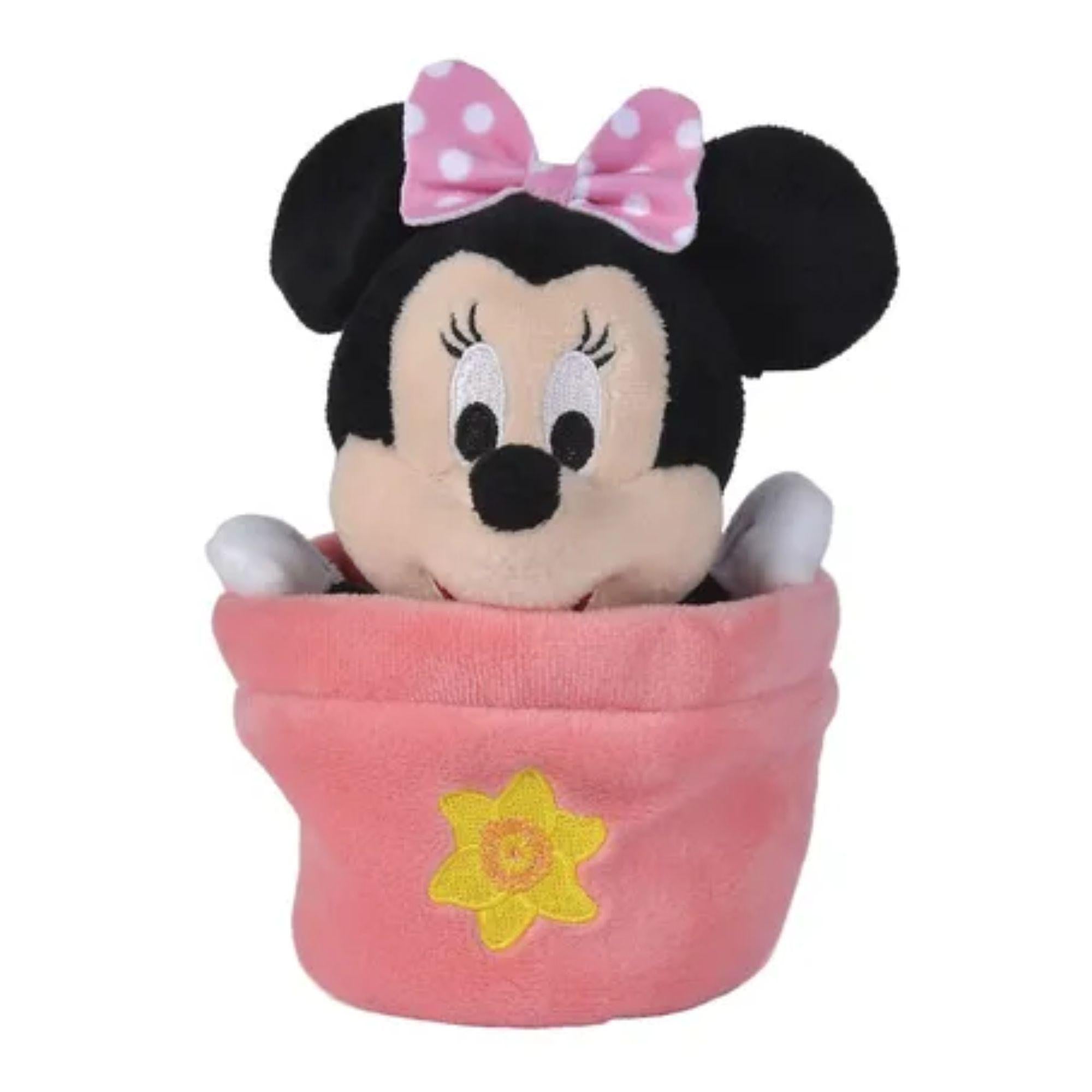 Minnie Mouse im Blumentopf Plüschfigur 16cm - Disney
