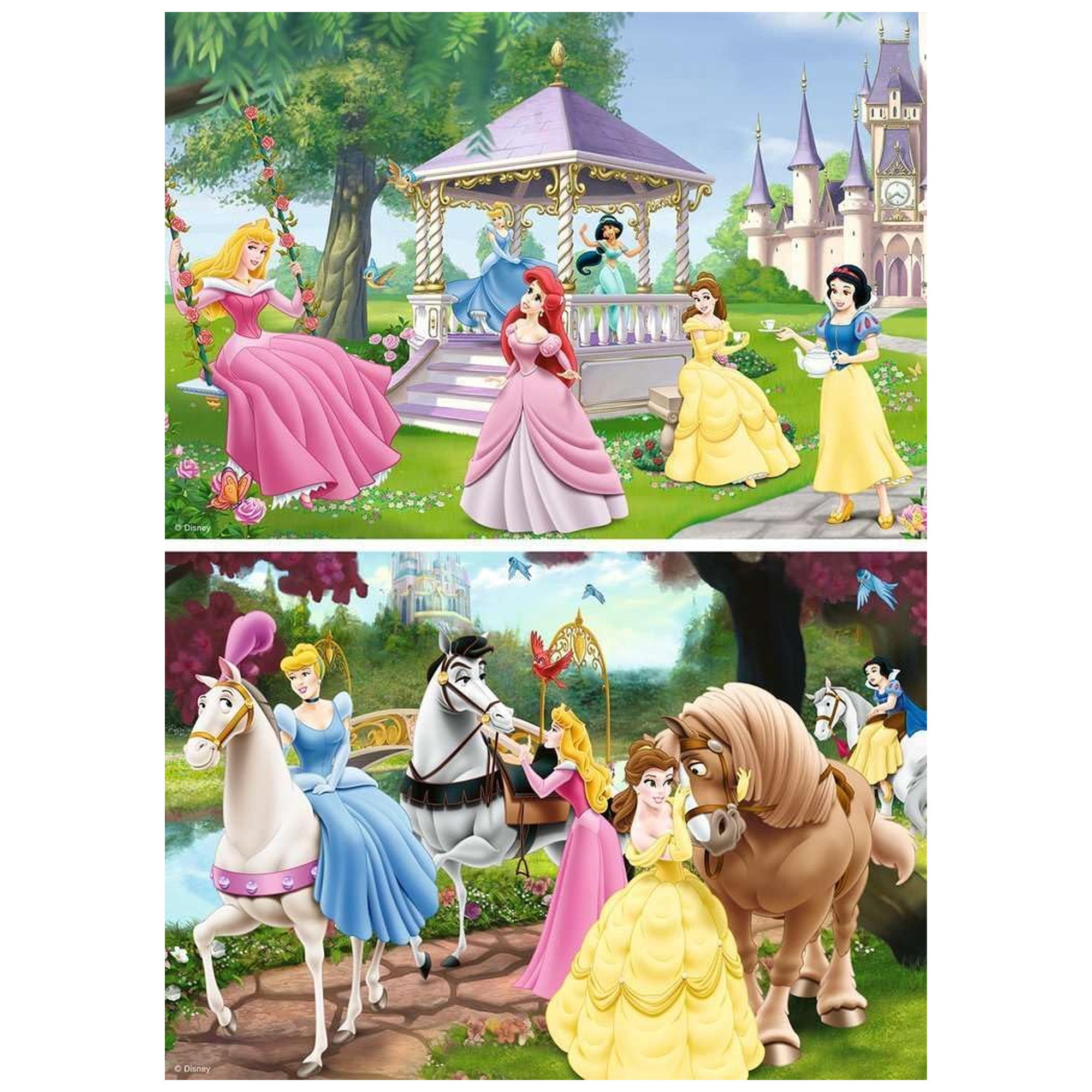 Zauberhafte Prinzessinnen Kinderpuzzle (2x24 Teile) - Disney